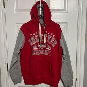 🔥🔥 Vintage OHIO STATE BUCKEYES Hoodie Sweatshirt- PERFECT- Men Sz M (fits Lg)